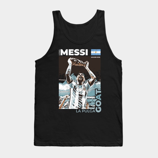 Lionel Messi - Street Art - Soccer Icons Tank Top by MIST3R